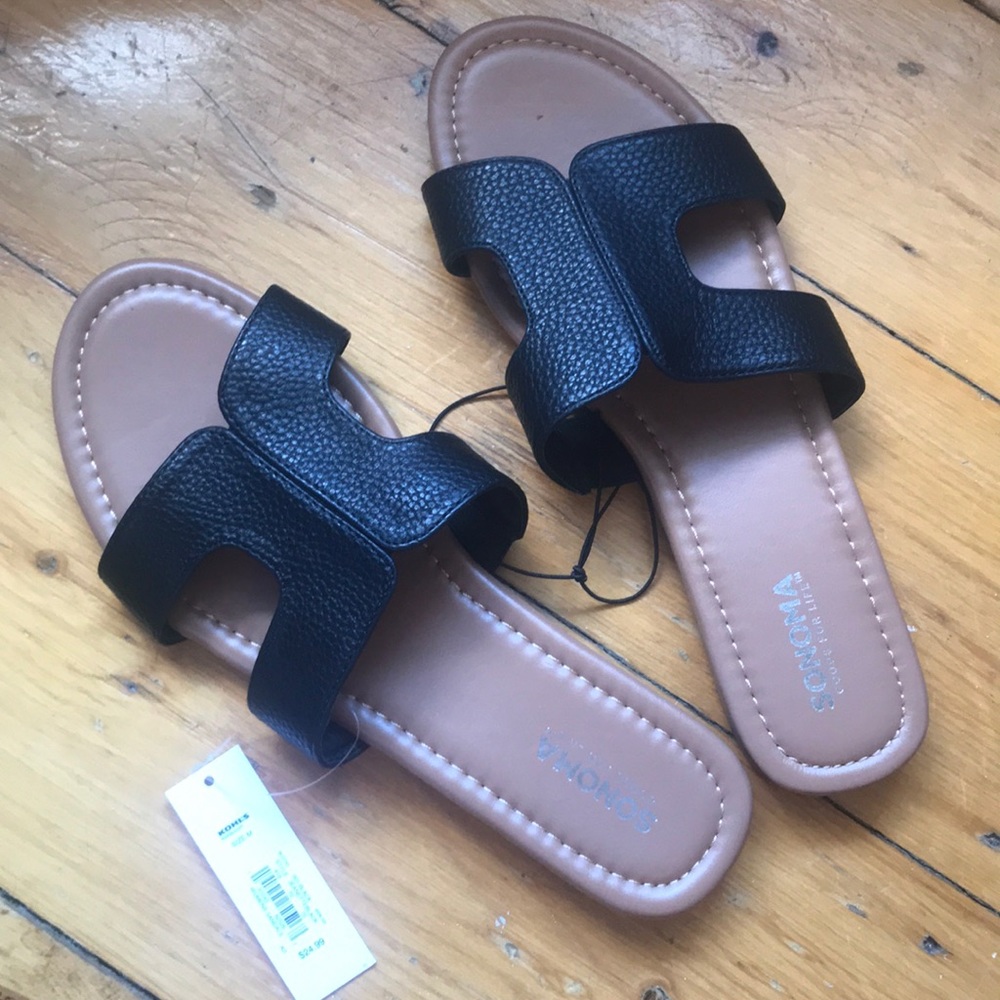 Black leather Sonoma sandals size M
